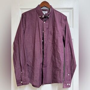 Express Shirt Men, Medium, Long Sleeve Button Up Slim, Soft Wash
